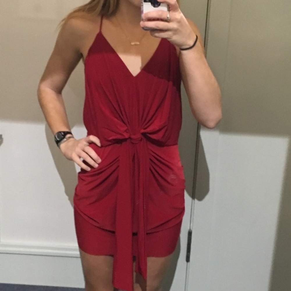 MISA LA red mini cocktail fancy dress